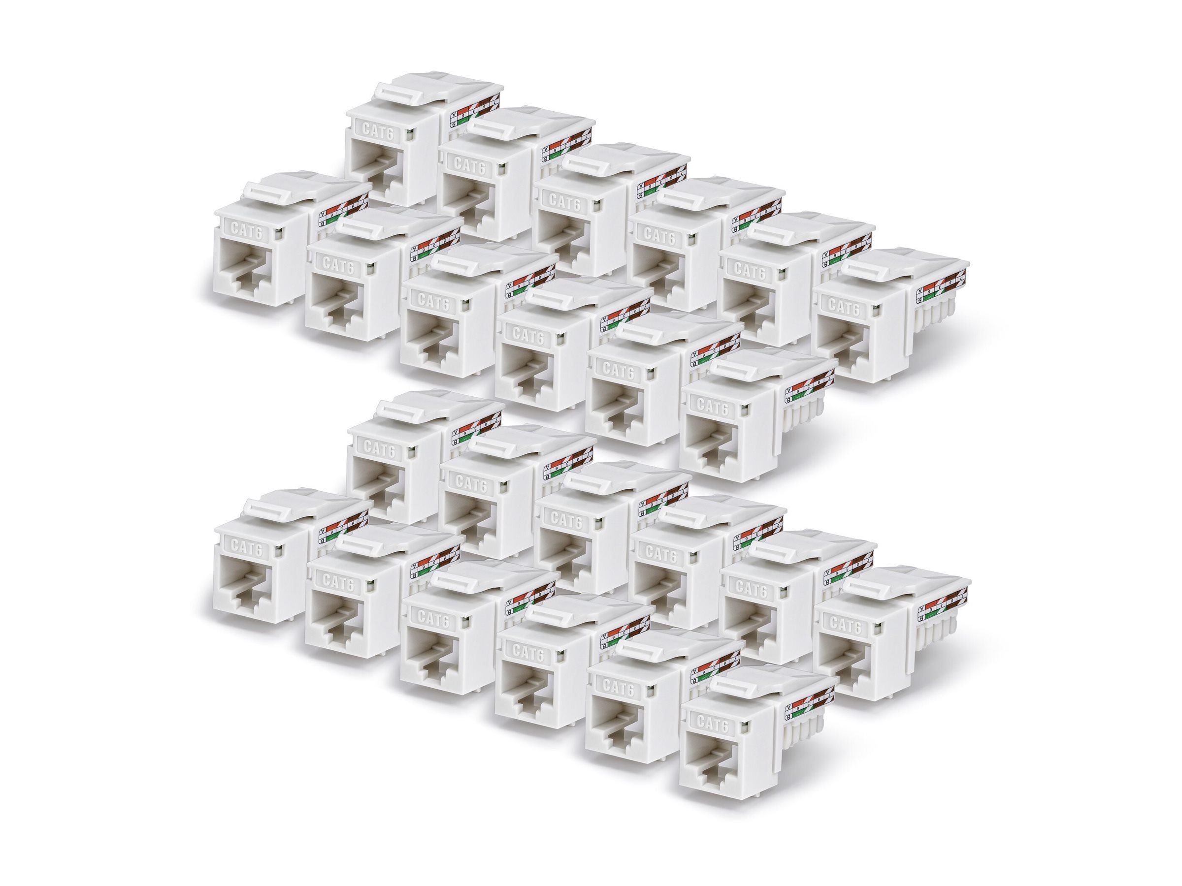 StarTech.com Cat6 Keystone Jack 24-Pack 90-Deg 110 - Netzwerk - CAT 6 - Kabel - Netzwerk