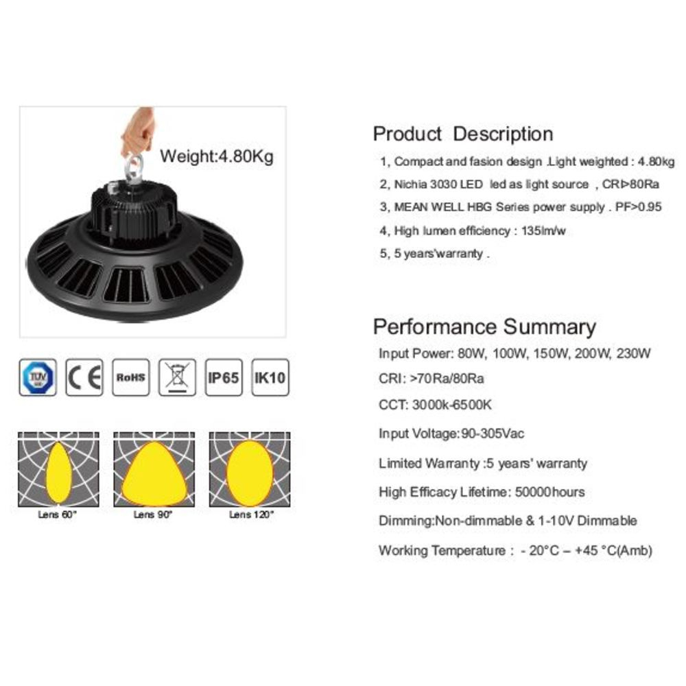 Synergy 21 S21-LED-UFO0025 200W A++ Kaltweiße LED-Lampe, Ansicht 2