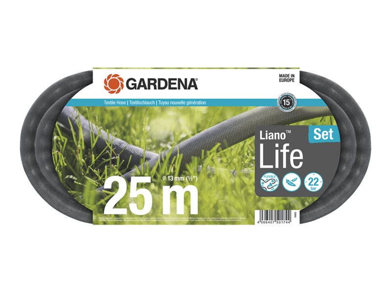 Gardena Liano Life - Schlauch - mit Wasserstopp