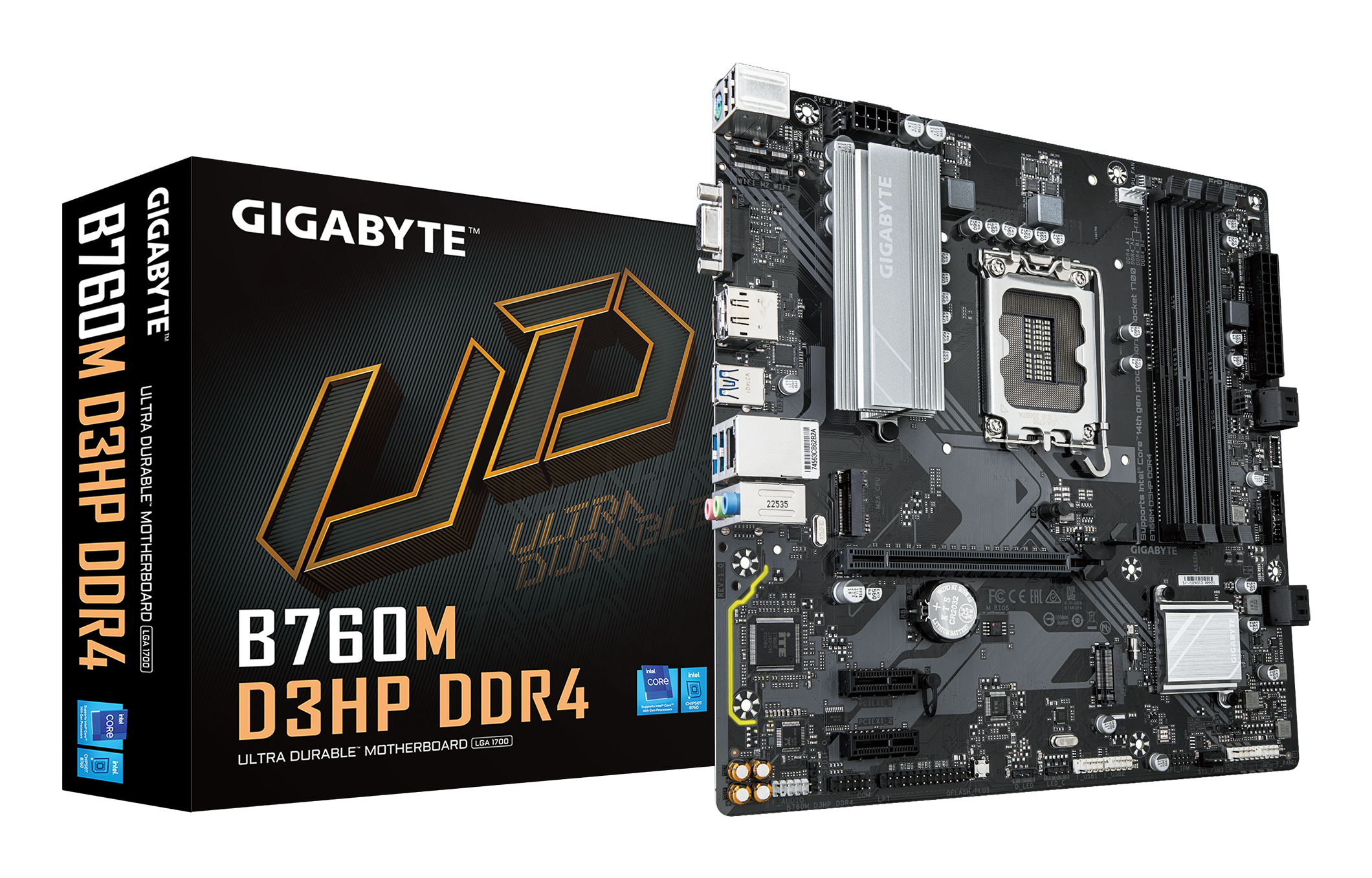 Gigabyte B760M D3Hp DDR4 - Motherboard - micro ATX - LGA1700-Sockel - B760 Chipsatz - USB 3.2 Gen 1, Ansicht 4