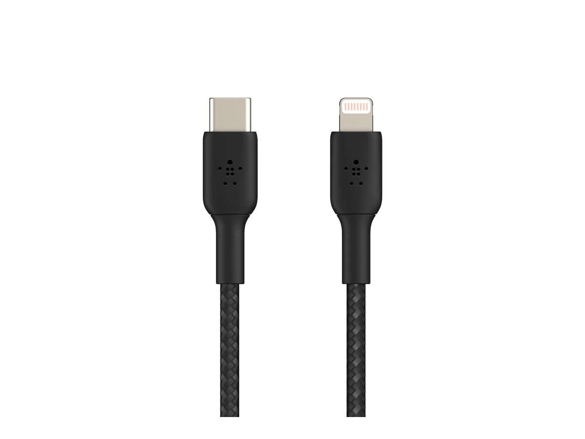 Belkin BOOST CHARGE - Lightning-Kabel - 24 pin USB-C männlich zu Lightning männlich - 1 m - Schwarz, Ansicht 3
