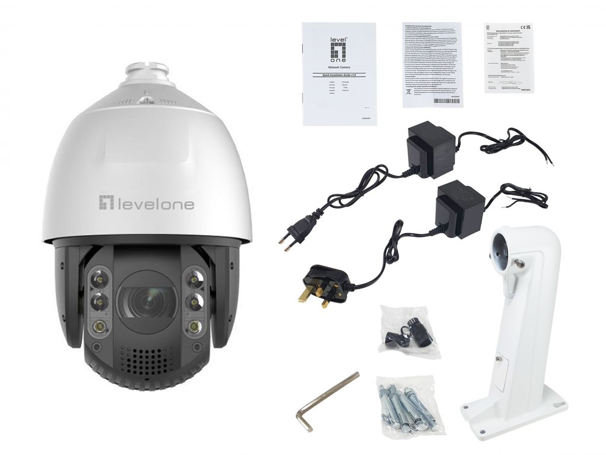 LevelOne IPCam FCS-4072 PTZ32x Dome Out 4MP H.265 IR 20W PoE - Netzwerkkamera, Ansicht 2