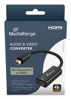MEDIARANGE Mini DisplayPort zu HDMI Konverter sw - Digital/Display/Video, Ansicht 2