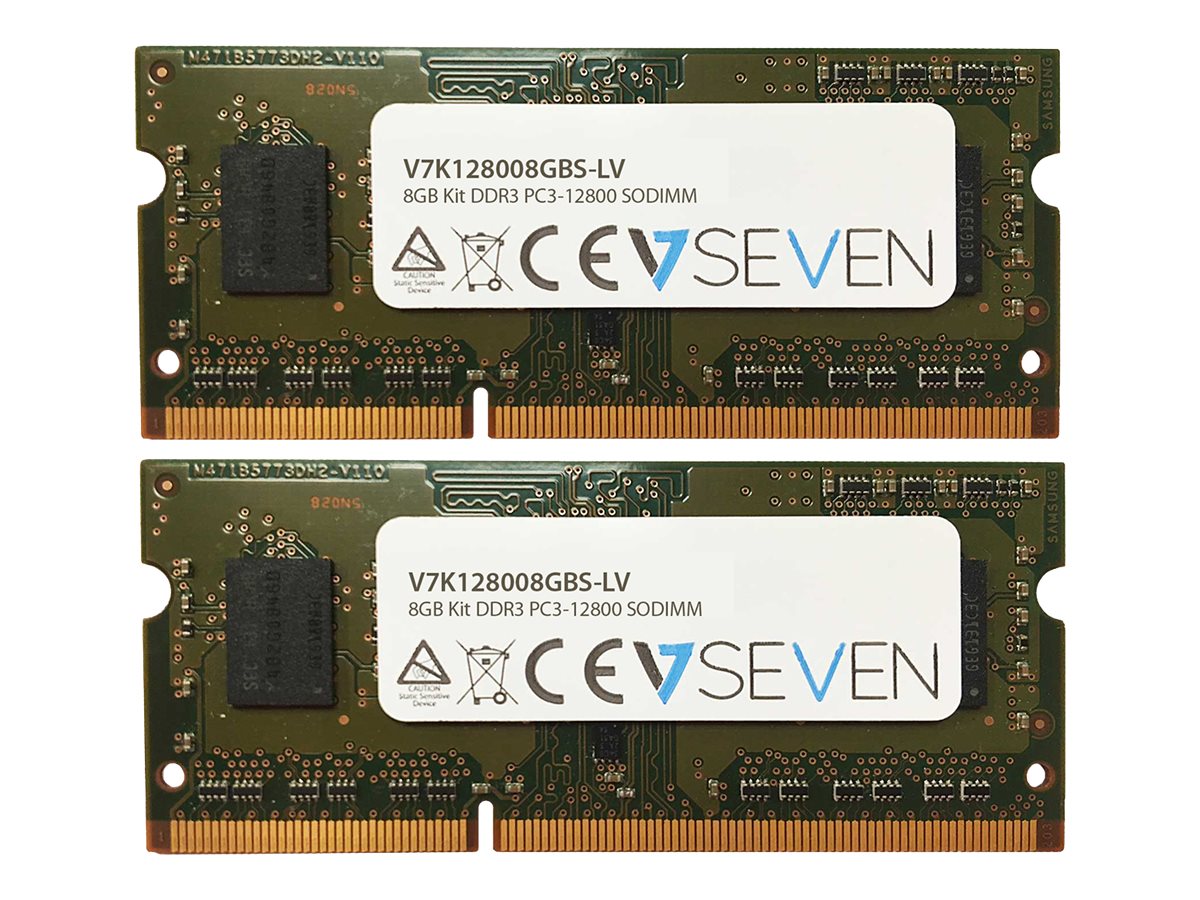 V7 - DDR3 - Kit - 8 GB: 2 x 4 GB - SO DIMM 204-PIN - 1600 MHz / PC3-12800
