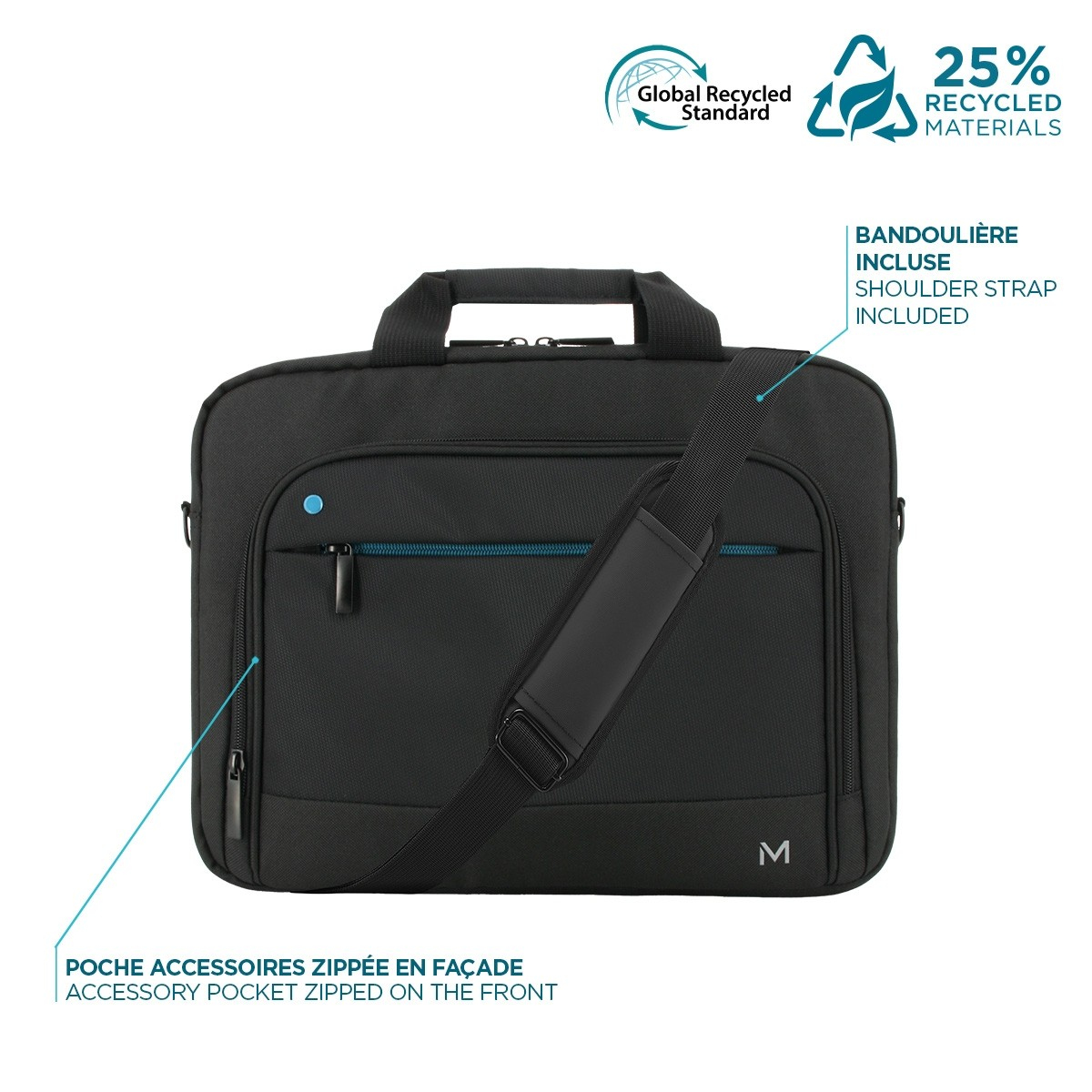 Mobilis TheOne Briefcase Toploading Blue zip 14-16'' - 25% REC, Ansicht 3