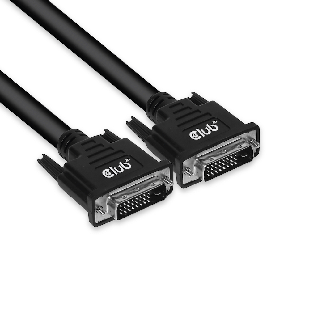 Club 3D DVI-Kabel - Dual Link - DVI-D (M) - zu DVI-D (M) - 10 m - Daumenschrauben - hauchvergoldete Kontakte, Ansicht 2