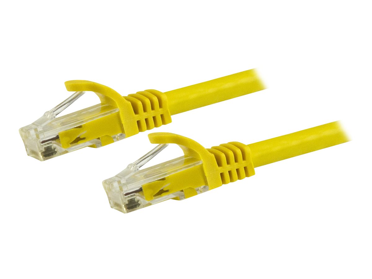 StarTech.com 1.5m CAT6 Ethernet Cable, 10 Gigabit Snagless RJ45 650MHz 100W PoE Patch Cord, CAT 6 10GbE UTP Network Cable w/Strain Relief, Yellow, Wiring is UL Certified/TIA - Category 6 - 24AWG (N6PATC150CMYL)
