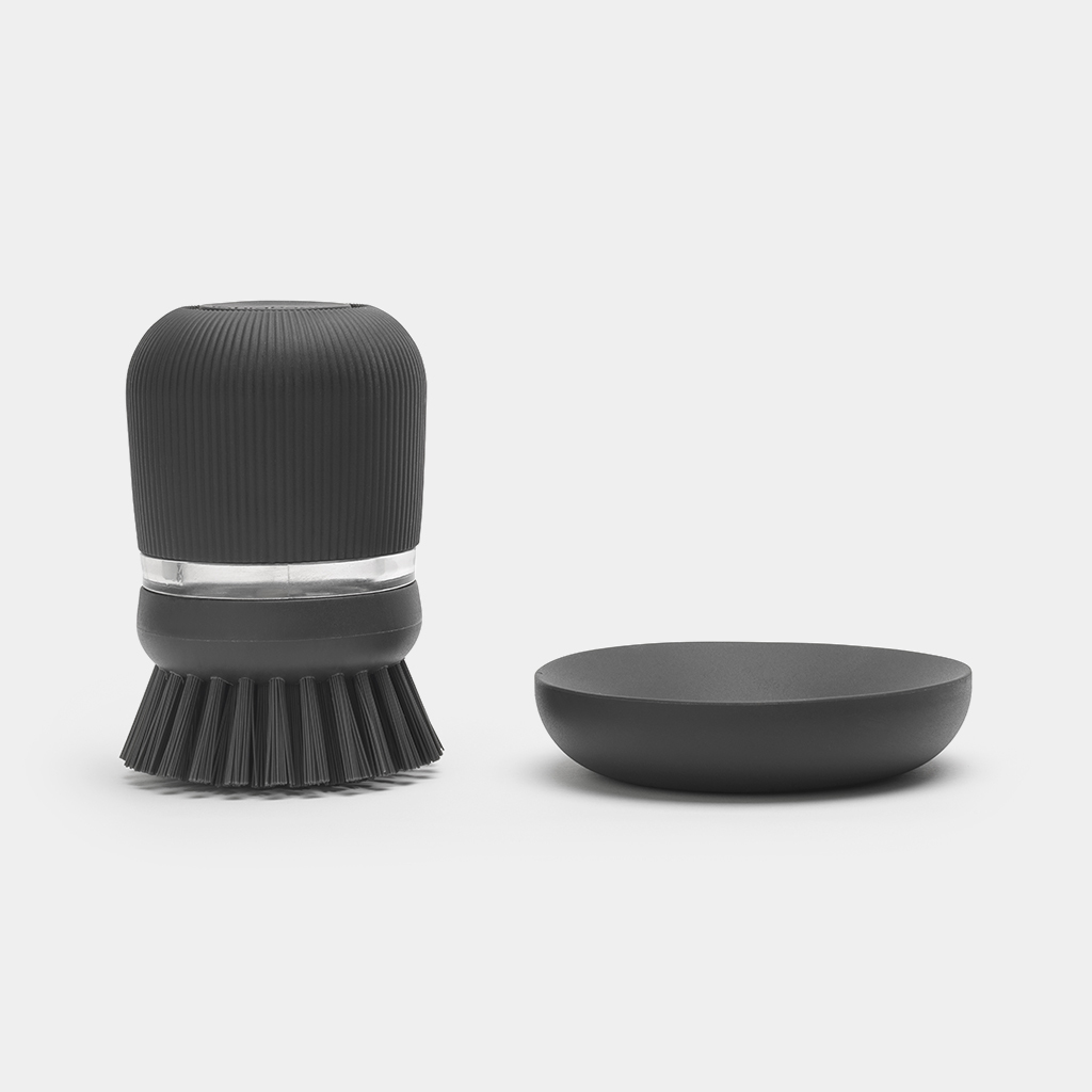 Brabantia Abtropfgestell-Set - Abtropfer - Rack - Freistehend - Besteck - Geschirrspülmittel - Trinkbehälter - Schwarz, Ansicht 3