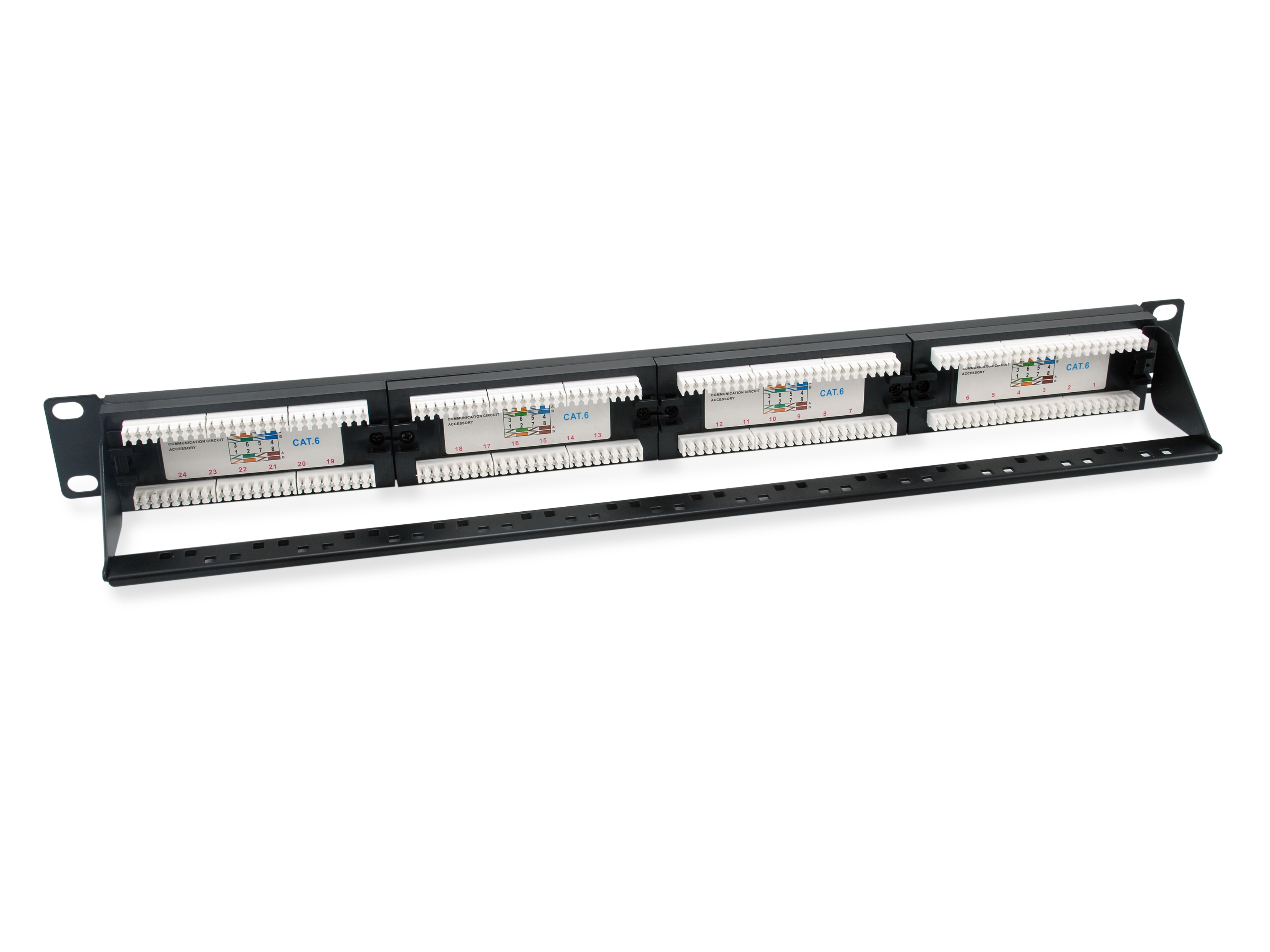 Equip Pro - Patch Panel - CAT 6 - RJ-45 X 24 - Schwarz - 1U - 48.3 cm (19), Ansicht 4