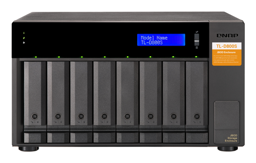 QNAP TL-D800S - Festplatten-Array - 8 Schächte (SATA-600), Ansicht 2