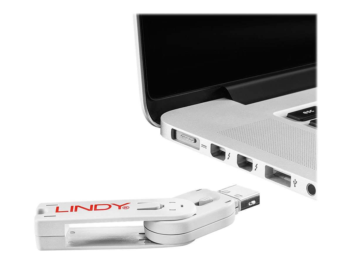 Lindy USB Port Blocker - USB-Portblocker - weiß, Ansicht 4