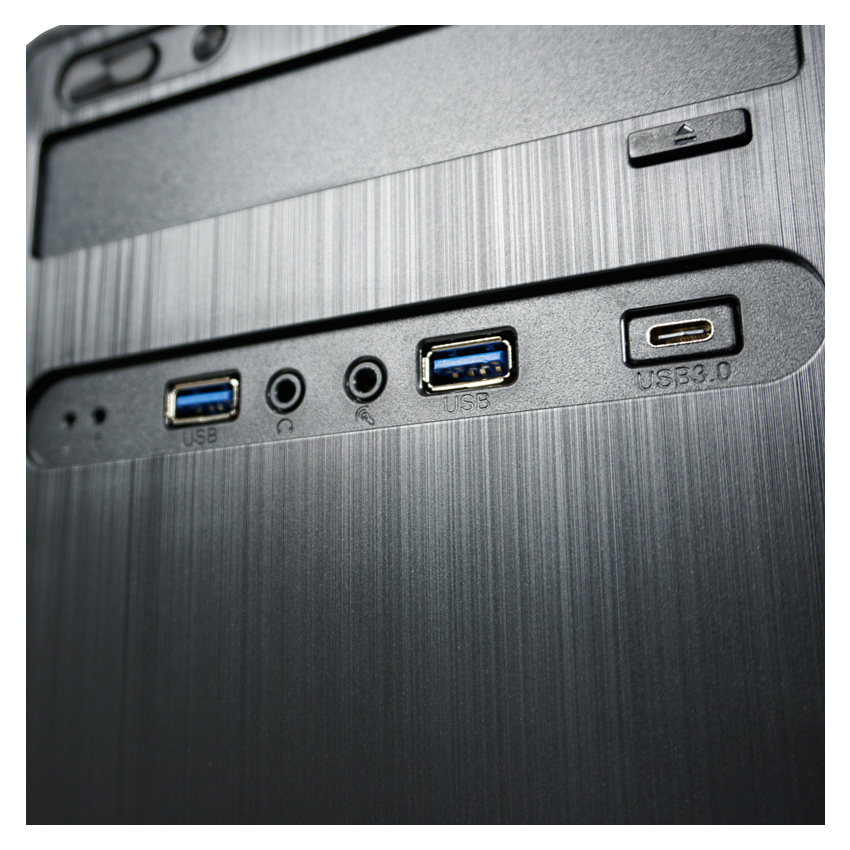 LC-Power Gehäuse Micro-ATX 2017MB black USB3.2/Audio o.Netzteil, Ansicht 2