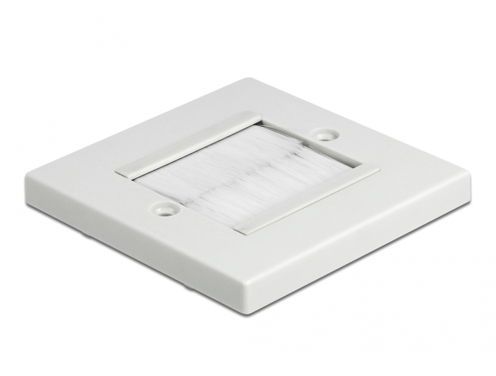 Delock Cable Management Cover 86 x 86 mm with white Brush Strips, Ansicht 3