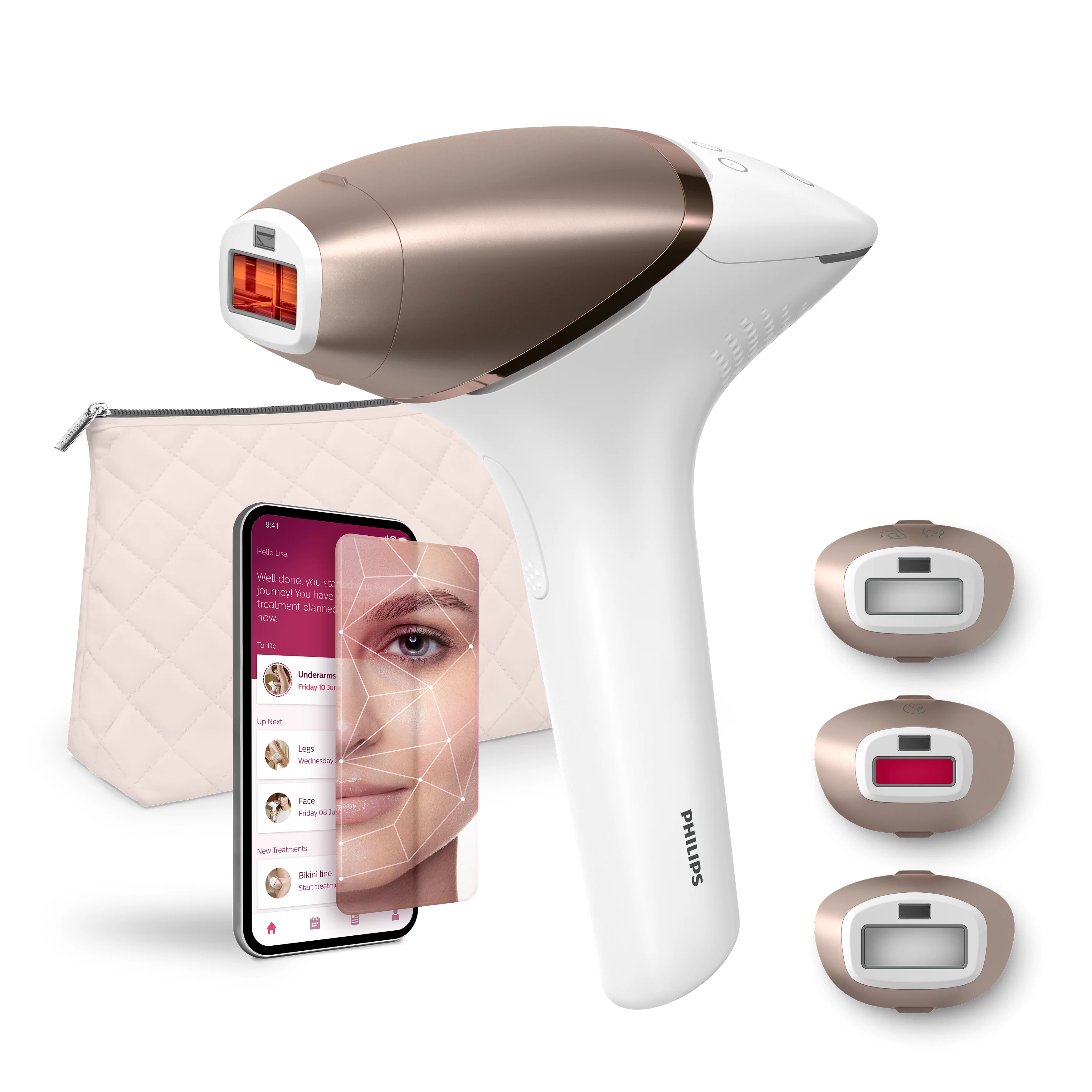 Philips BRI973/00 - Roségold - Weiß - Lichtimpulstechnologie (IPL) - 8,5 min - 2,5 min - 2 min - 1,5 min, Ansicht 2
