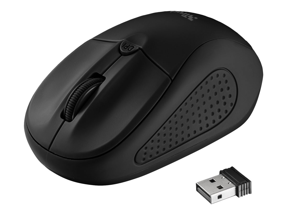 Trust Primo - Maus - rechts- und linkshändig - optisch - 4 Tasten - kabellos - 2.4 GHz - kabelloser Empfänger (USB)