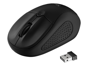 Trust Primo - Maus - rechts- und linkshändig - optisch - 4 Tasten - kabellos - 2.4 GHz - kabelloser Empfänger (USB)