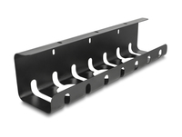 Delock Kabelhalterung für Untertischmontage schwarz 2er Set - Kabelhalter - TischBank - Metall - Schwarz