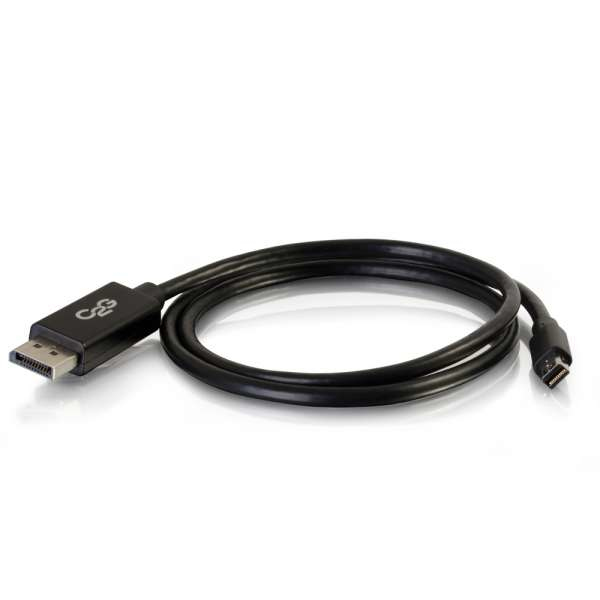 C2G 2m Adapterkabel Mini-DisplayPort auf DisplayPort Stecker/Stecker - Schwarz, Ansicht 2