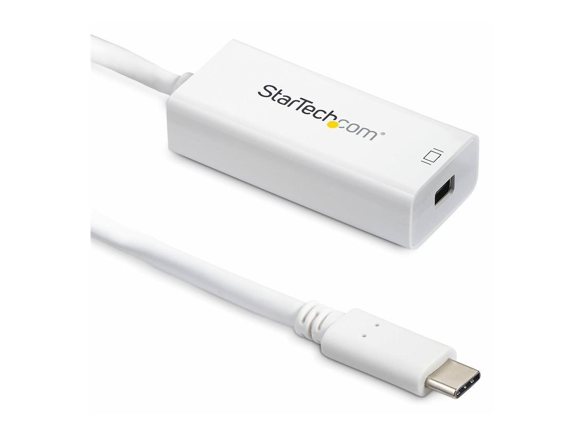 StarTech.com USB-C auf Mini DisplayPort Adapter - 4K 60Hz - Weiß - USB 3.1 Typ-C auf Mini DP Adapter - Verbesserte Version ist CDP2MDPEC