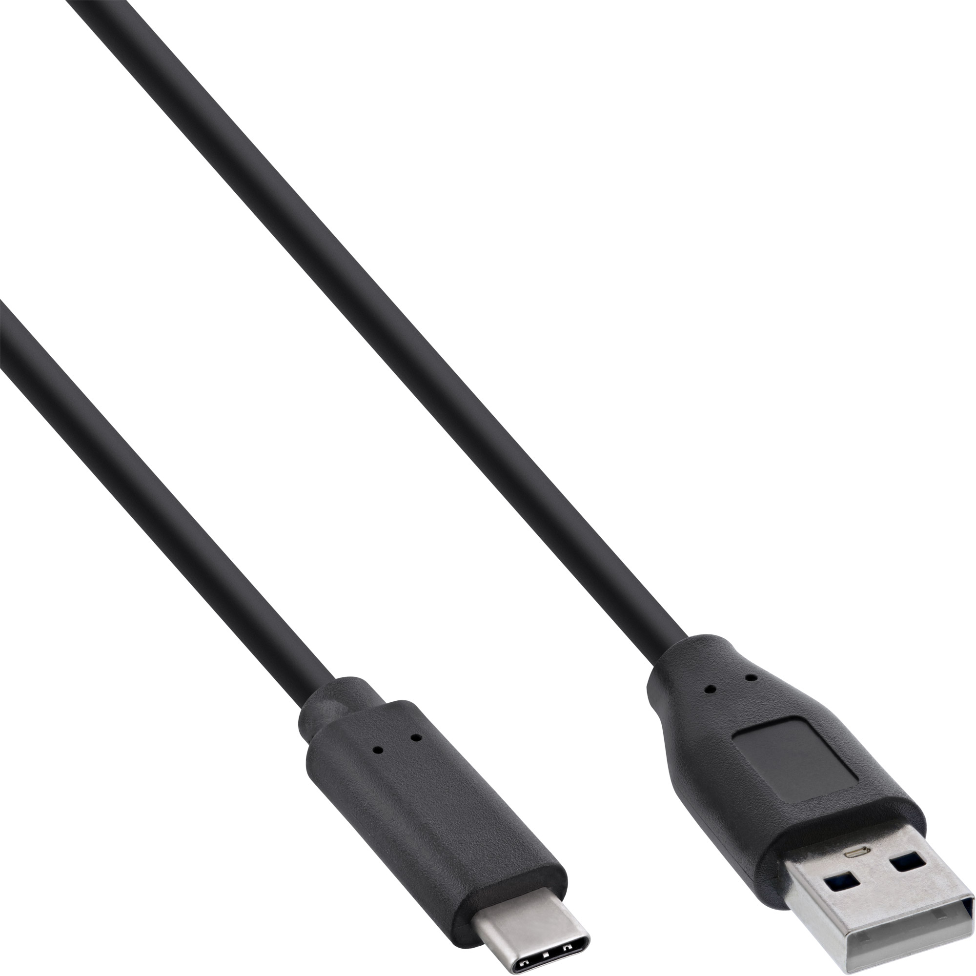 InLine USB 2.0 Kabel - USB-C Stecker an A Stecker - schwarz - 0,5m, Ansicht 2