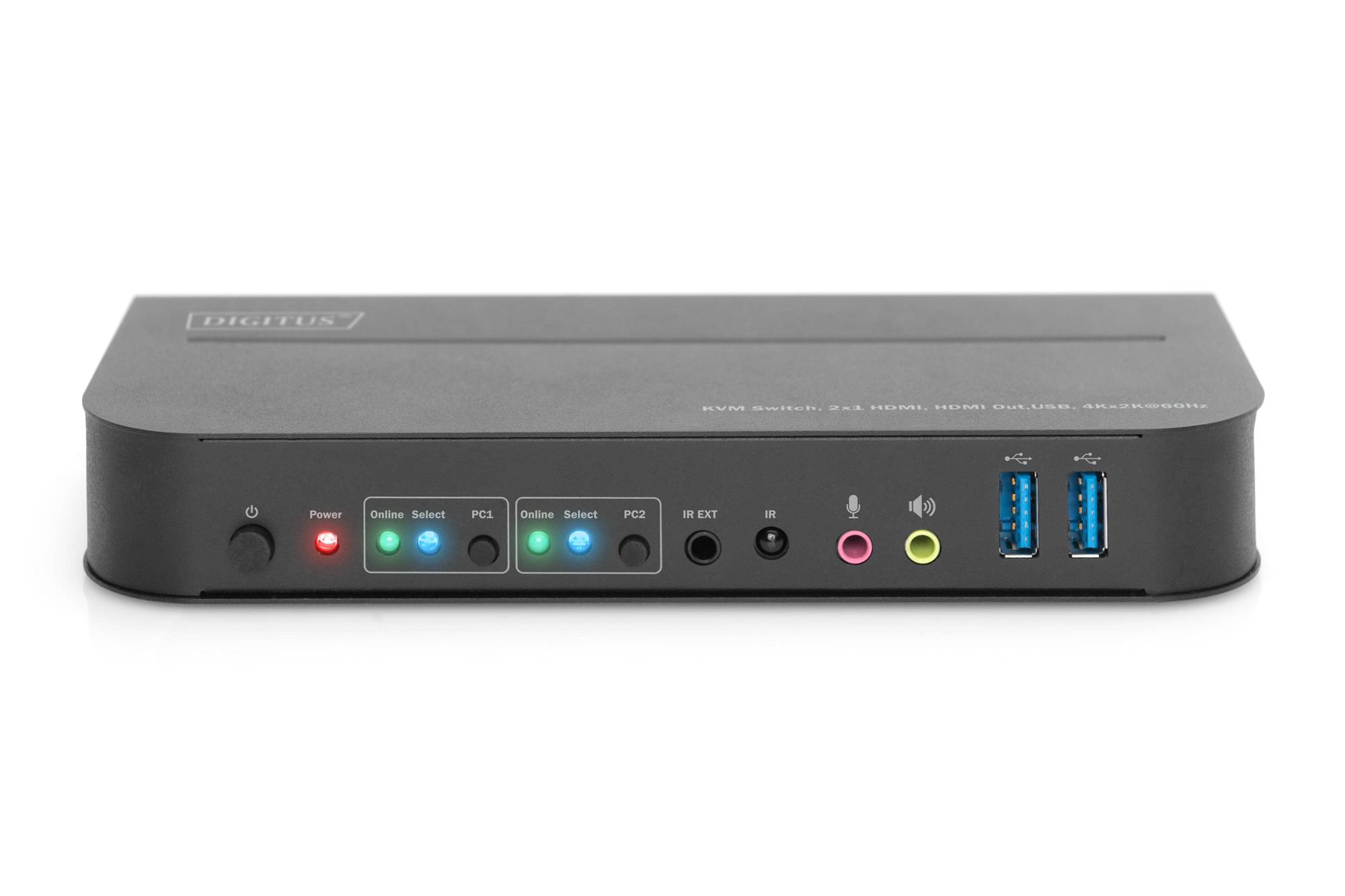 DIGITUS KVM Switch, 2x1 HDMI, HDMI Out,USB, 4Kx2K@60Hz, Ansicht 4