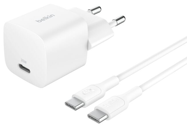 Belkin BoostCharge - Netzteil - PPS Technology - 25 Watt - PD 3.1/PPS, Fast Charge (24 pin USB-C), Ansicht 2