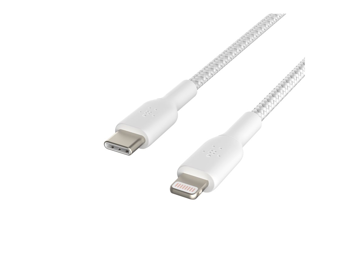 Belkin BOOST CHARGE - Lightning-Kabel - 24 pin USB-C männlich zu Lightning männlich - 1 m - weiß - USB-Stromversorgung, Ansicht 3