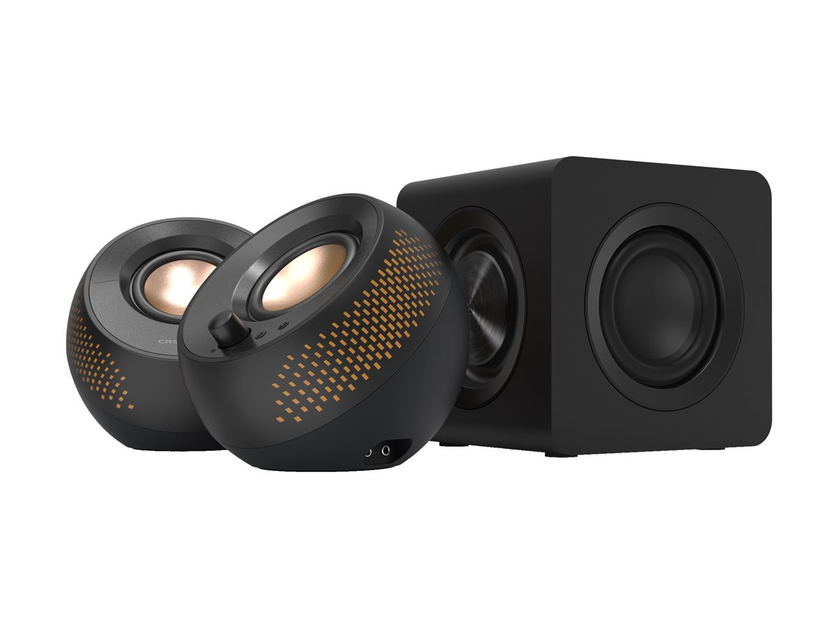 Creative Labs Creative Pebble X Plus - Lautsprechersystem - für PC - 2.1-Kanal - kabellos - Bluetooth - 15 Watt (Gesamt), Ansicht 5