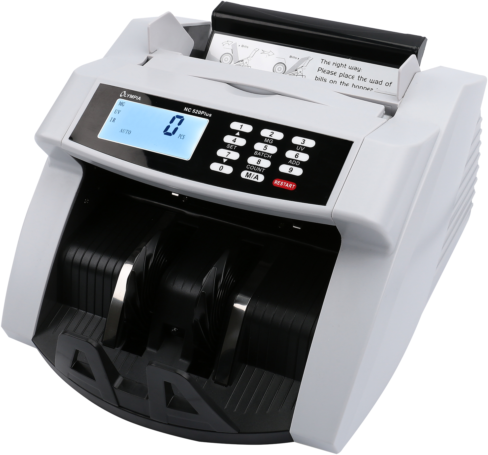 Olympia NC 520 plus - 265 mm - 275 mm - 168 mm - 5,7 kg - 75 W - 230 V, Ansicht 3