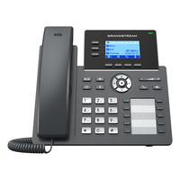 Grandstream GRP2604P - IP-Telefon - Schwarz - Kabelgebundenes Mobilteil - 3 Zeilen - 2000 Eintragungen - LCD