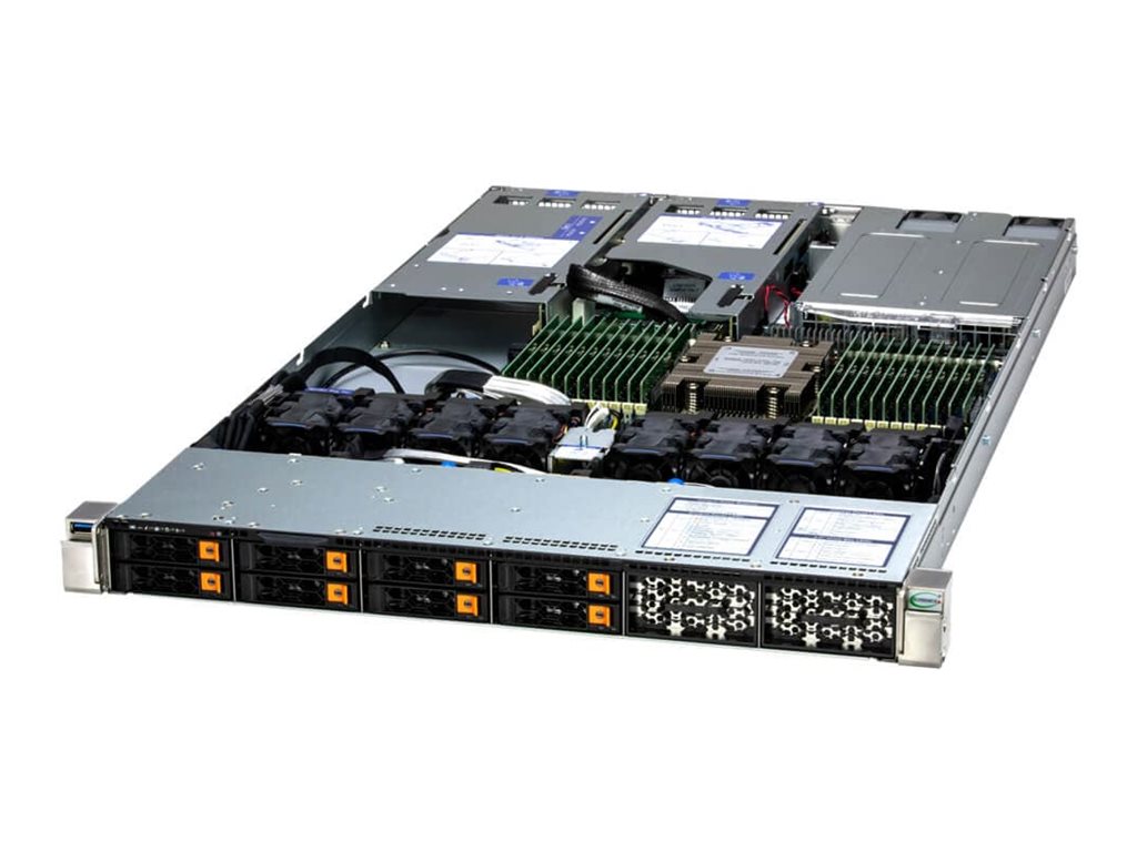 Supermicro Hyper A+ 1115HS-TNR-G1 - Server - Rack-Montage - 1U - 1-Weg - 1 x EPYC 9454P  2.75 GHz - RAM 384 GB - SATASASNVMe - Hot-Swap 6.4 cm (2.5)