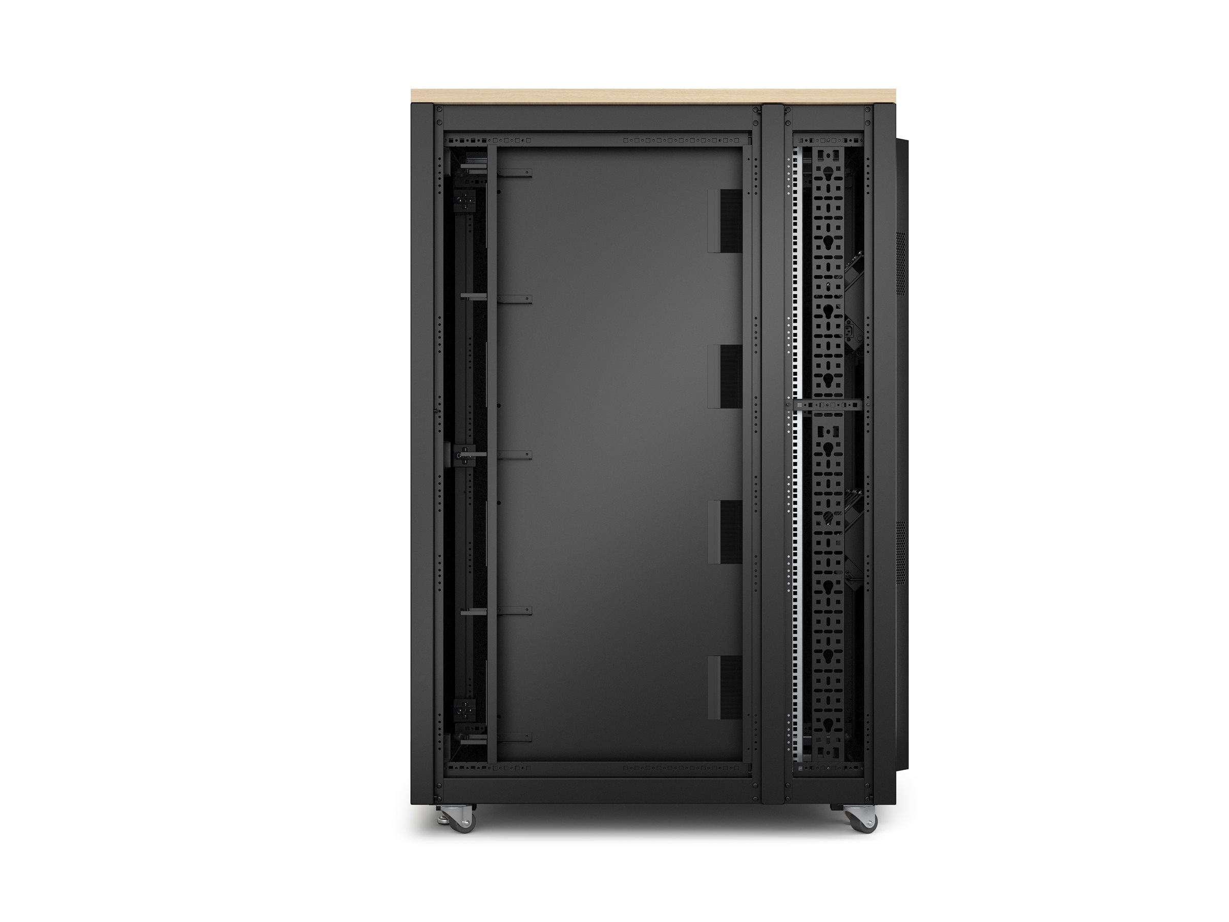 APC NetShelter - Schrank - schallisoliert - Wechselstrom 230 V - Ahorn - 32U - 48.3 cm (19")