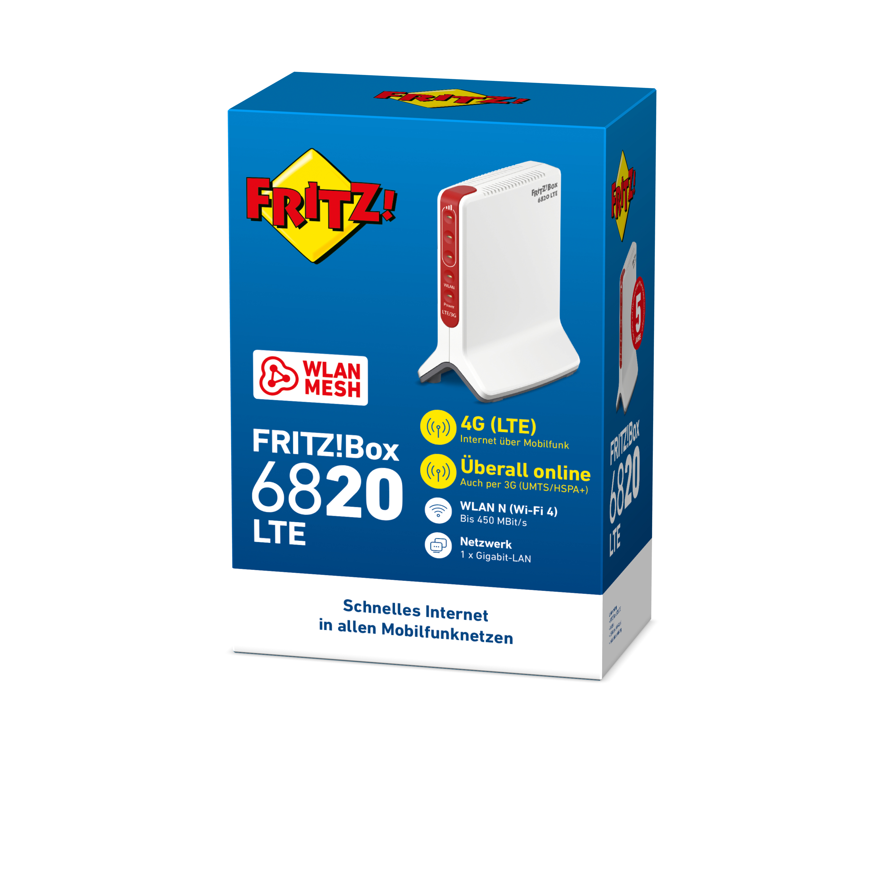 FRITZ! AVM FRITZ!Box 6820 LTE - Wireless Router - WWAN, Ansicht 4