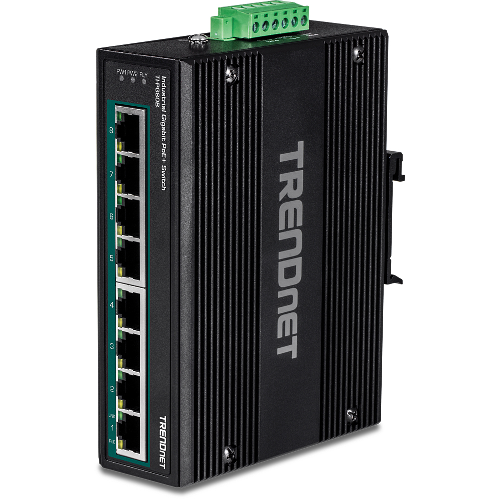 TRENDnet TI-PG80B - Switch - unmanaged - 8 x 10/100/1000 (PoE+), Ansicht 2
