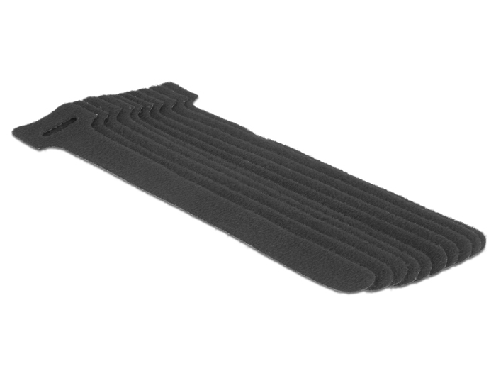 Delock Velcro - Kabelbinder - 15 cm - Schwarz (Packung mit 10), Ansicht 2