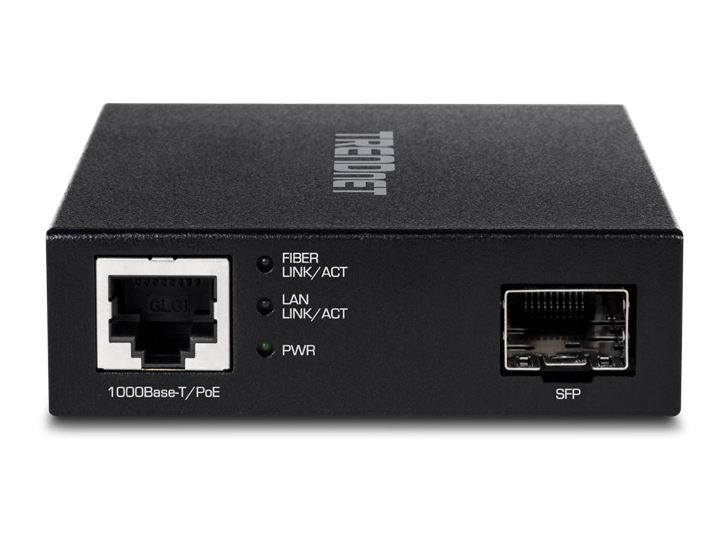 TRENDnet TFC-PGSFP - Medienkonverter - 1GbE - 1000Base-LX 1000Base-SX 1000Base-T - RJ-45  SFP (mini-GBIC)