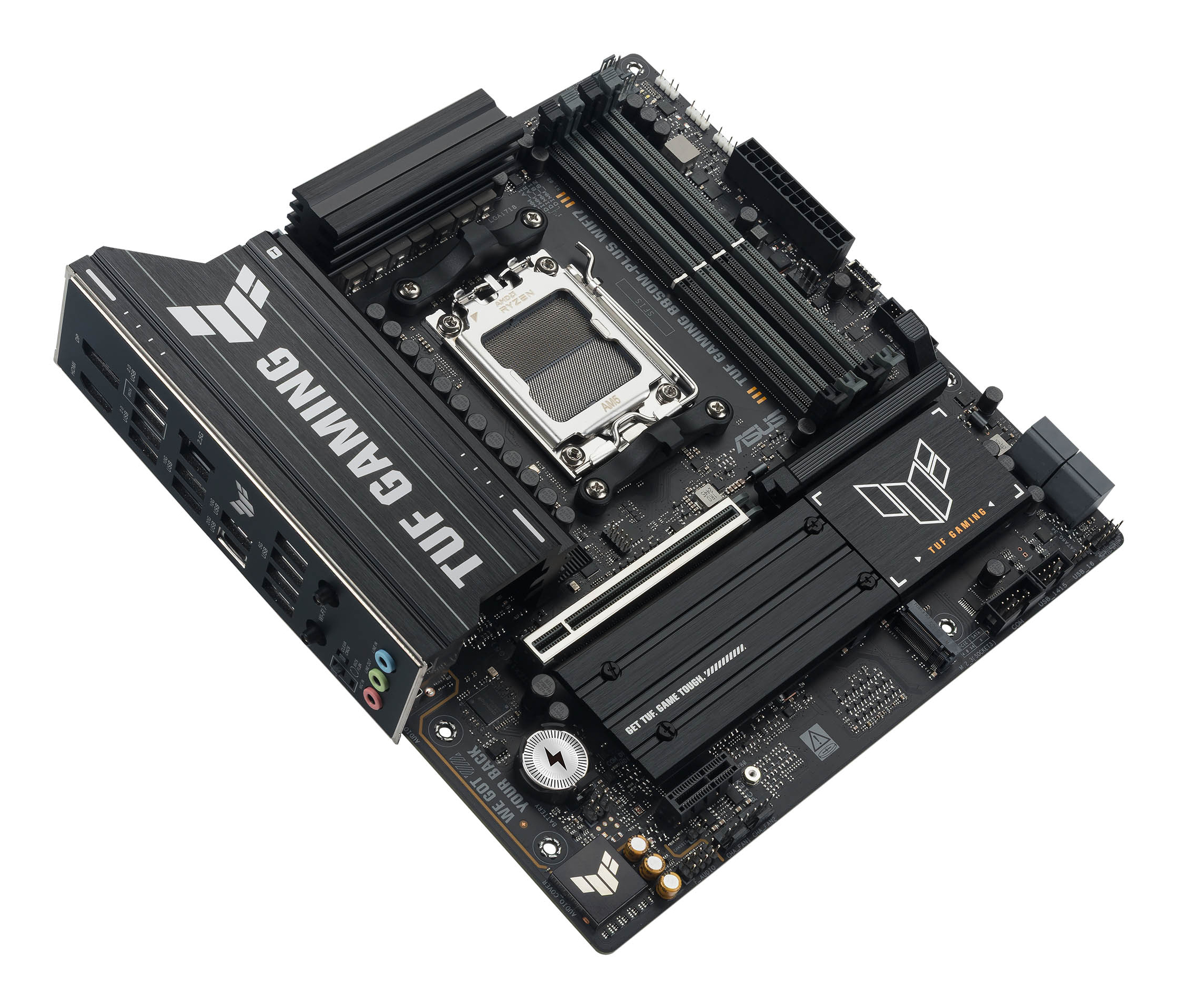 ASUS TUF GAMING B850M-PLUS WIFI7 - Motherboard - micro ATX - Socket AM5 - AMD B850 Chipsatz - Bluetooth, 2.5 GB LAN, Ansicht 3