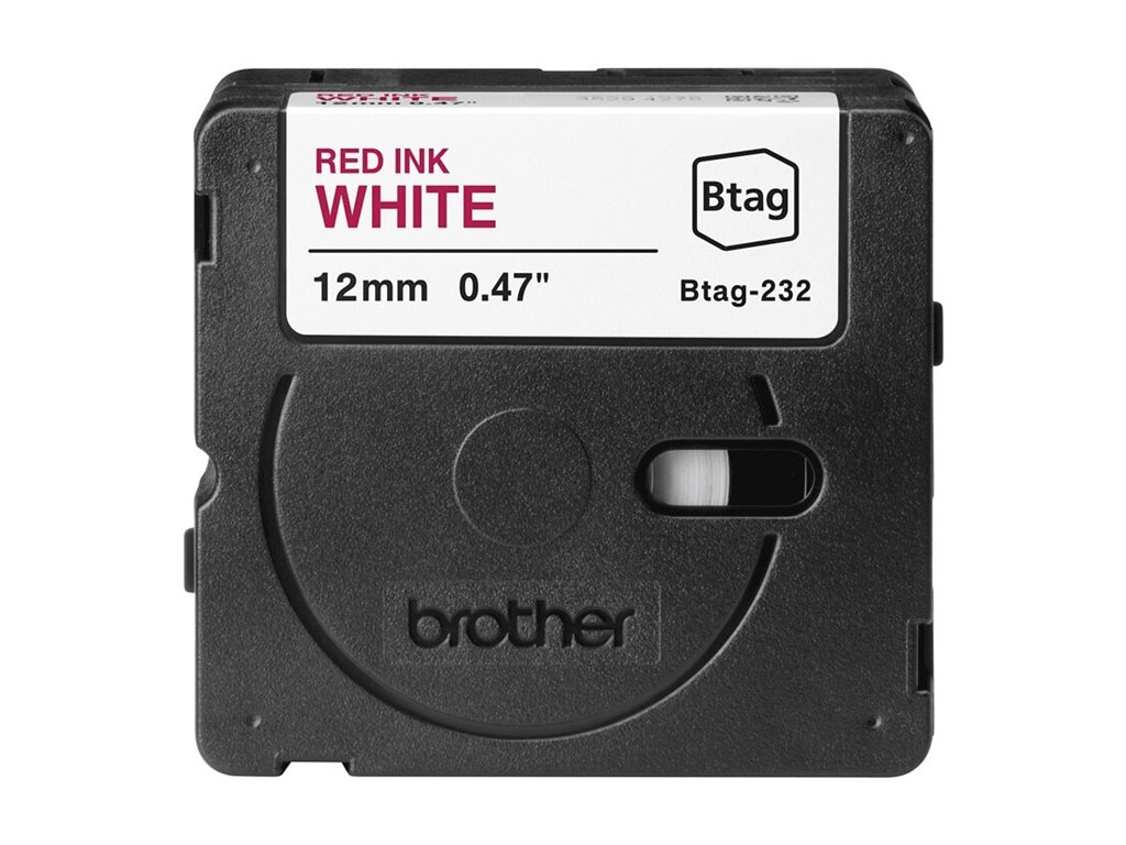 Brother BTAG-232 - Rot auf Weiß - Rolle (1,2 cm x 4 m), Ansicht 2
