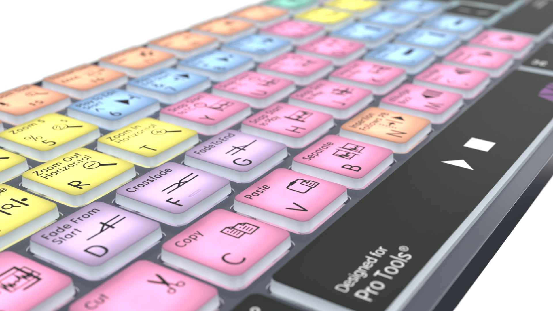 Logickeyboard Avid Pro Tools Titan - TL: Deutsch, QWERTZ, Ansicht 2