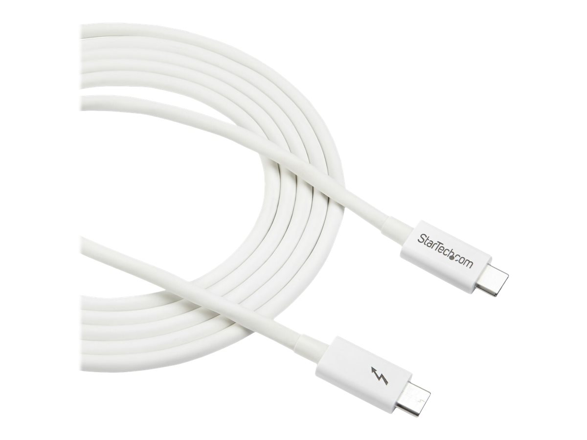 StarTech.com 6.6ft (2m) Thunderbolt 3 Cable, 20Gbps, 100W PD, 4K Video, Thunderbolt-Certified, Compatible w/ TB4/USB 3.2/DisplayPort - Thunderbolt-Kabel - USB-C (M)