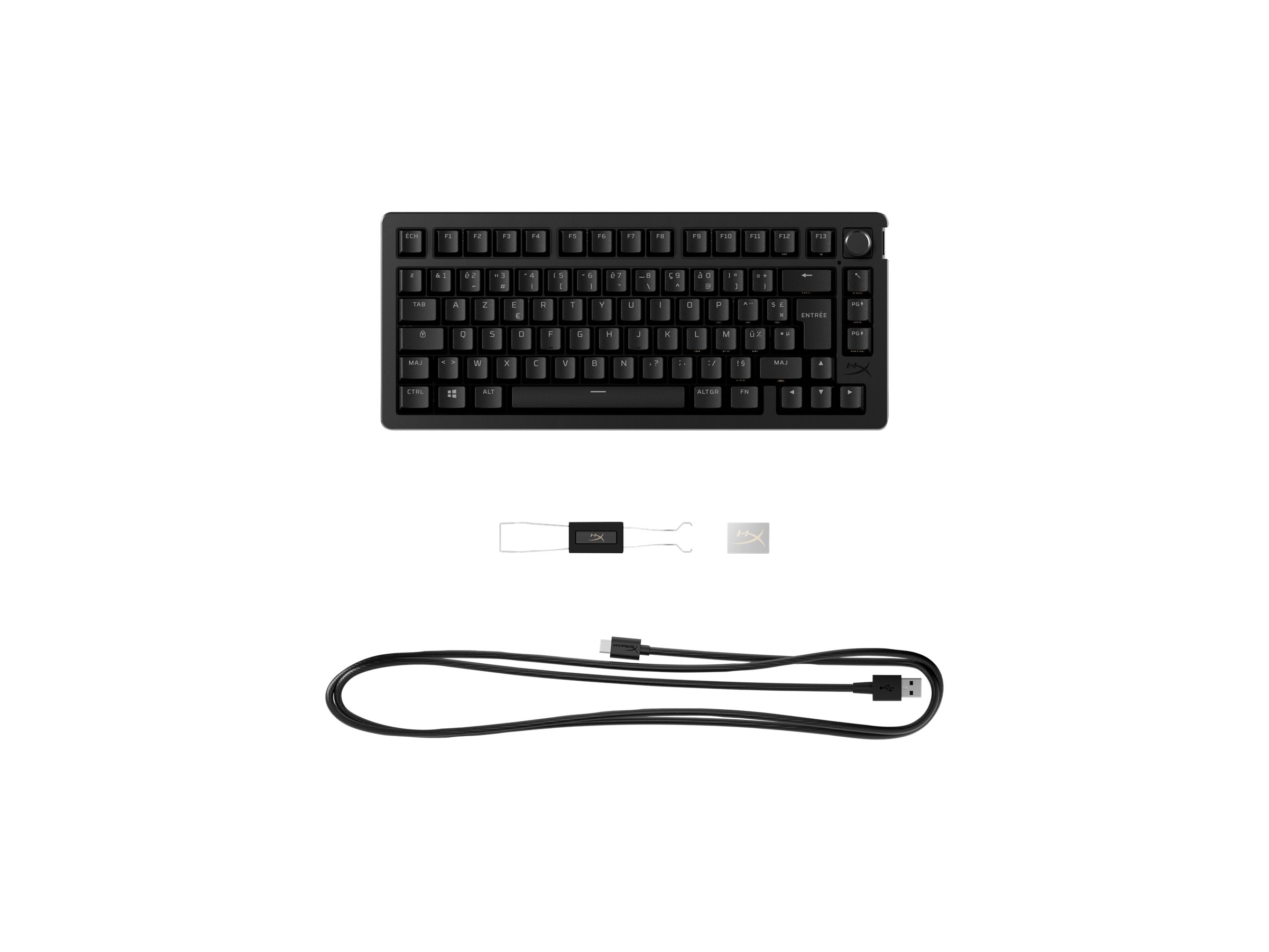 HP HyperX Alloy Rise - Tastatur - 1000 Hz Abfragerate, 100% Anti-Ghosting, 80 Millionen Tasteneingaben - TL: US, QWERTY, Ansicht 5