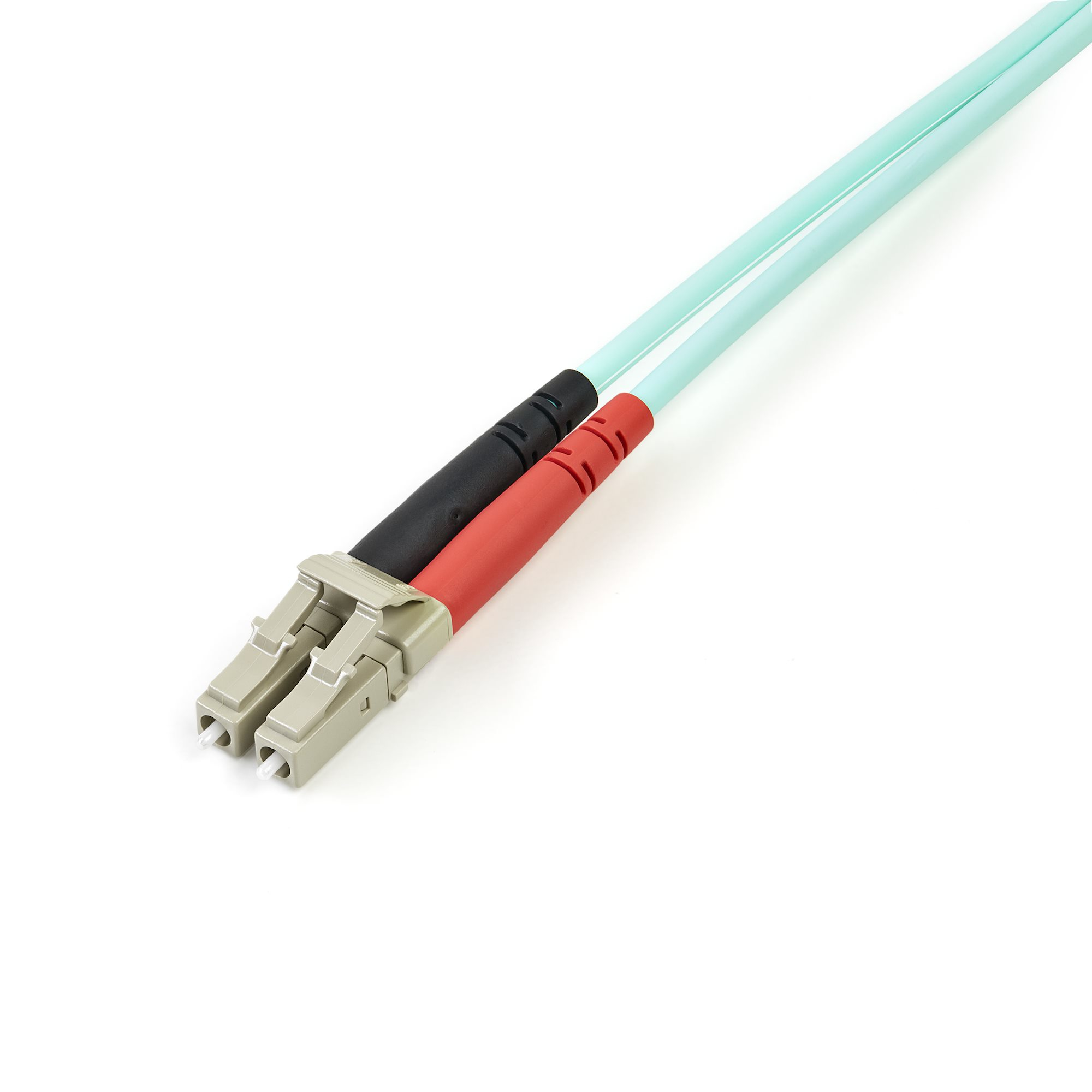 StarTech.com Aqua OM4 Duplex Multimode Fiber - 3m/ 9 ft - 100 Gb - 50/125 - OM4 Fiber - LC to LC Fiber Patch Cable, Ansicht 3