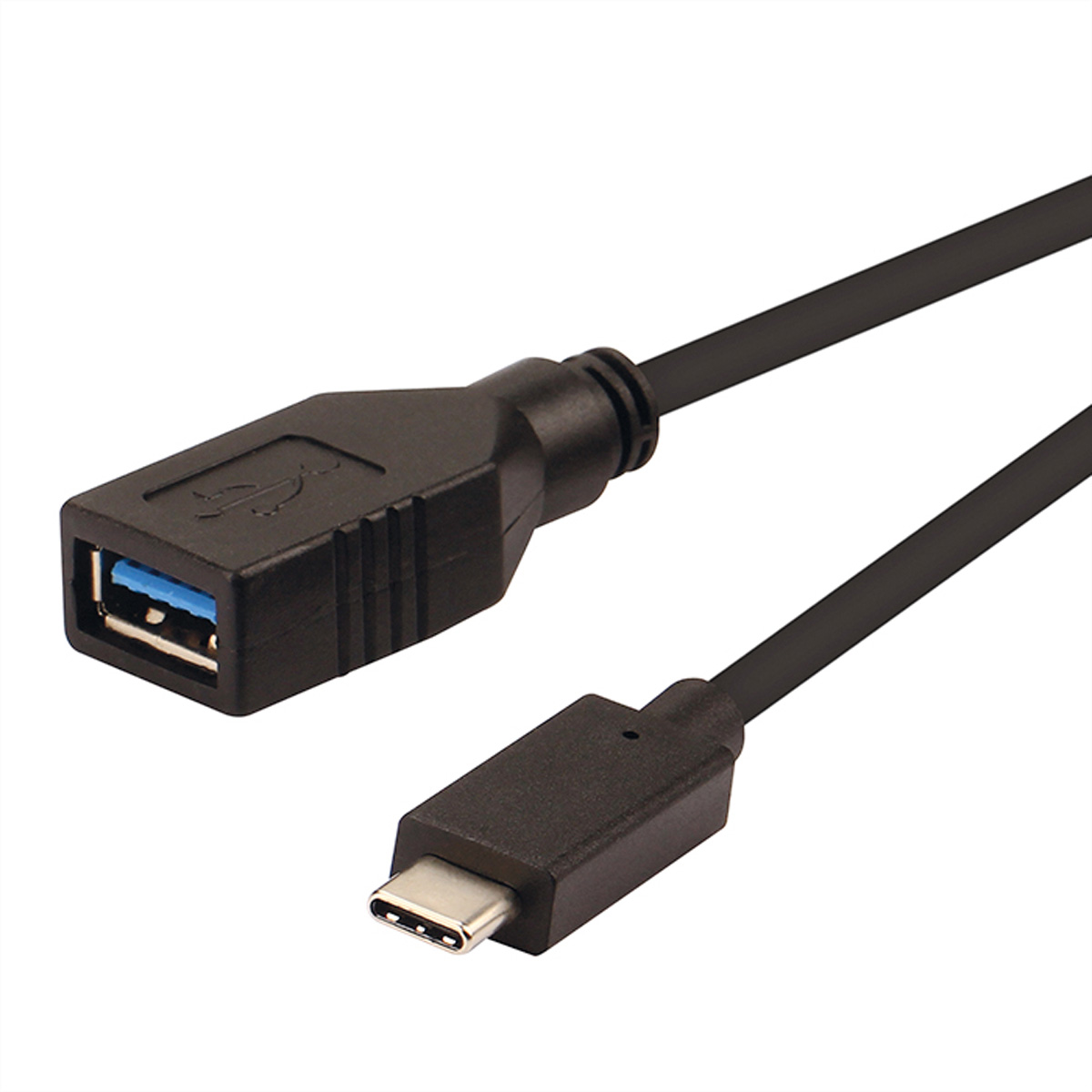 ROLINE 11.02.9030 0.15m USB C USB A Männlich Weiblich Schwarz USB Kabel