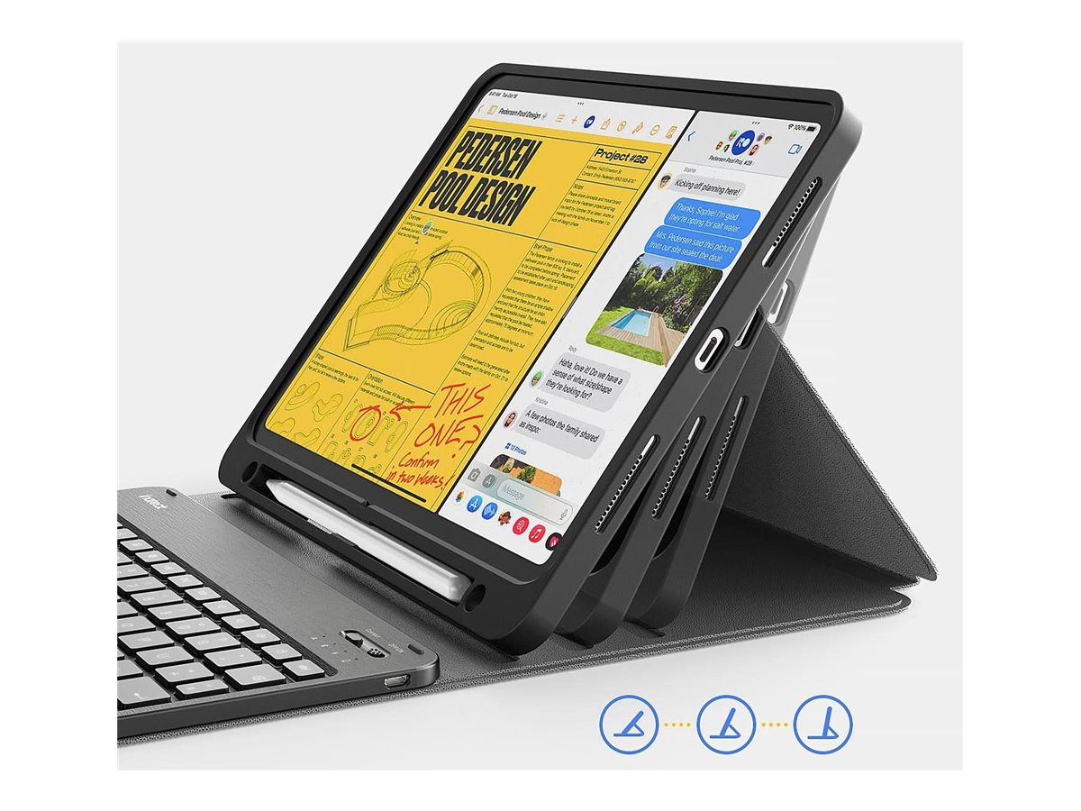Inateck Keyboard iPad 11 black 10th Gen. Compatible - Tastatur - TL: Deutsch, QWERTZ, Ansicht 4