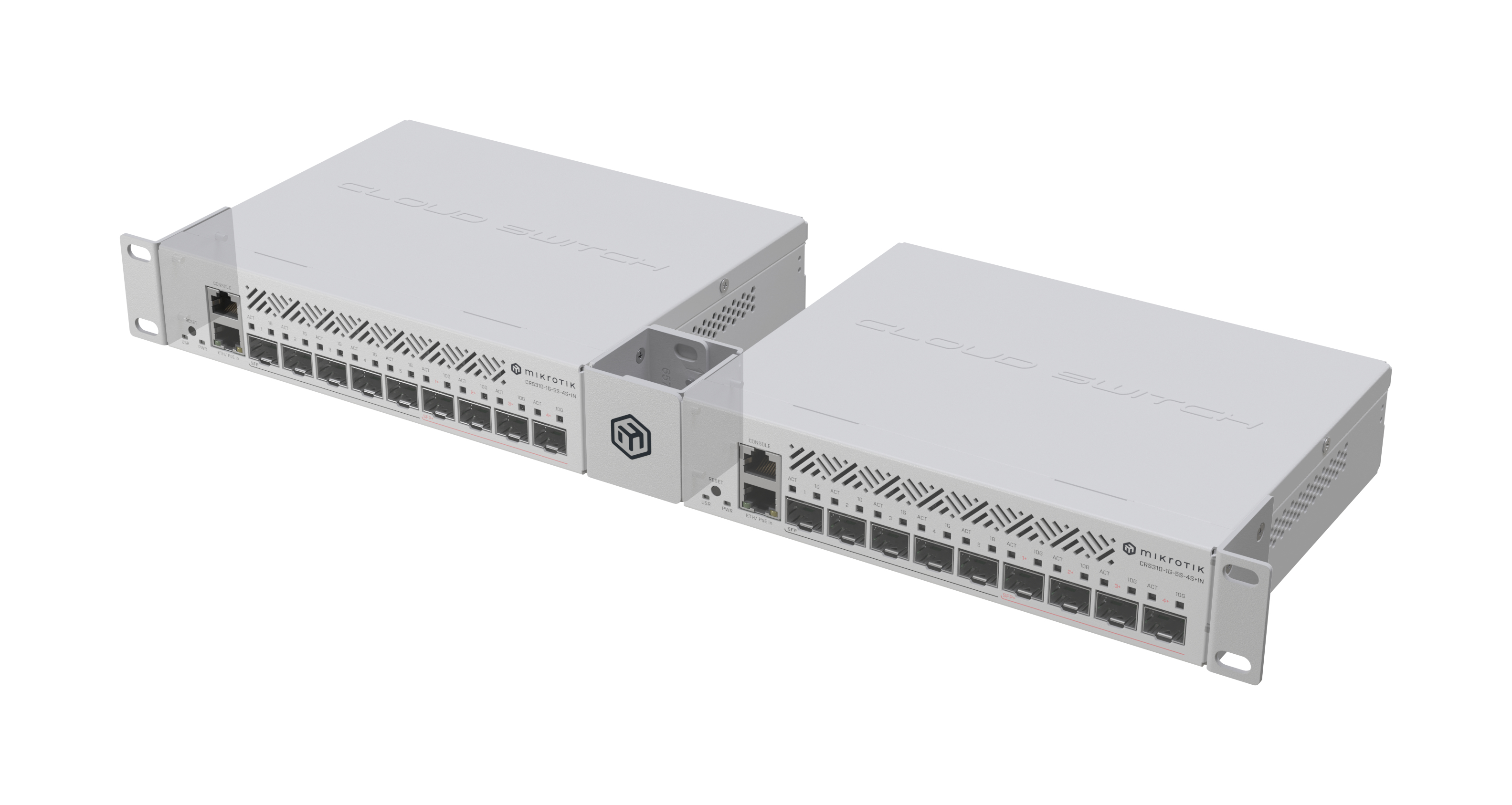 MikroTik RMK-2/10 - Rackmontagesatz - 1U - 25.4cm/48.3cm (10/19), Ansicht 3