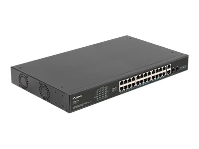 Lanberg Switch 24x 100Mb DSP+/2x Combo Rack 19 360W V2 - Switch - 1 Gbps, Ansicht 2