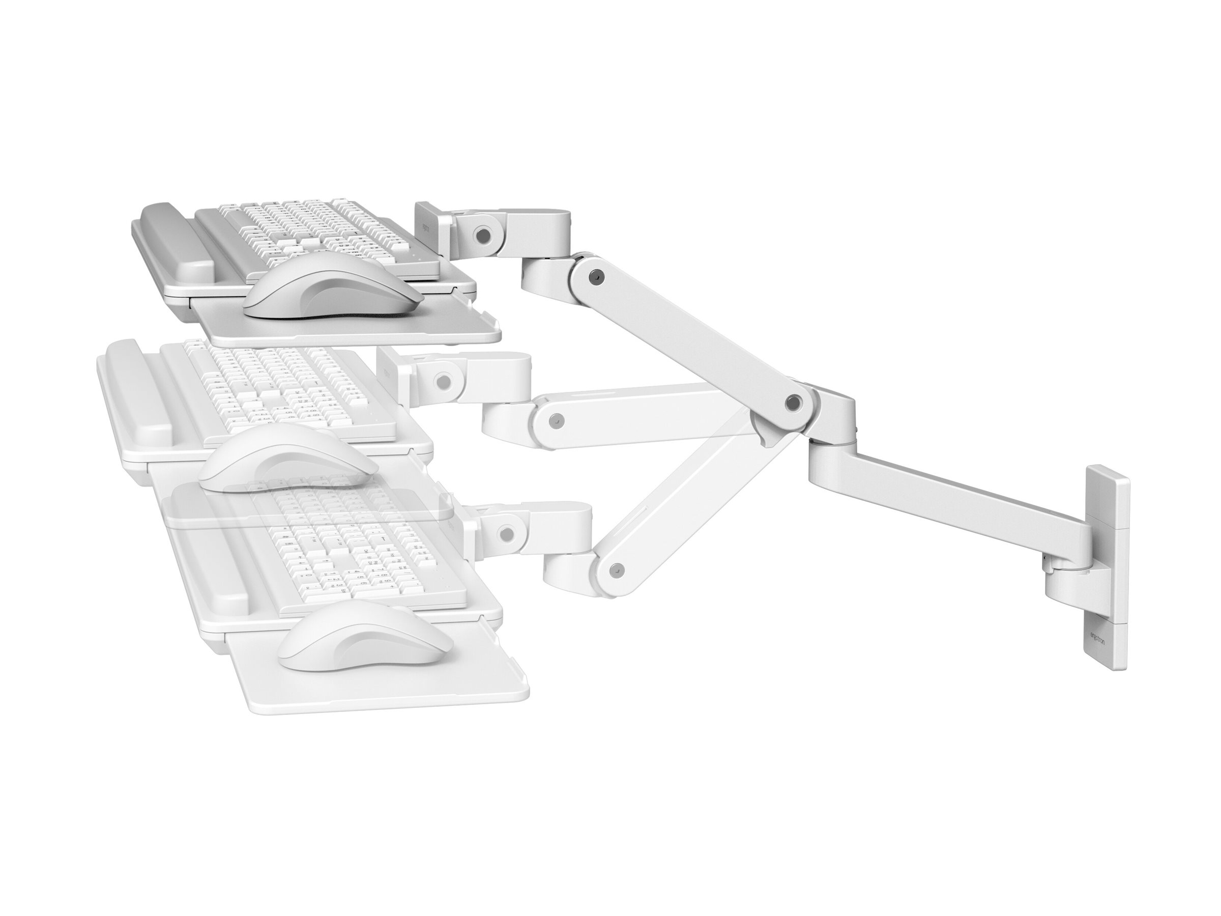 Ergotron LX Pro - Tastatur-/Mausablage mit Stützarmhalterung - Weiß, Ansicht 4