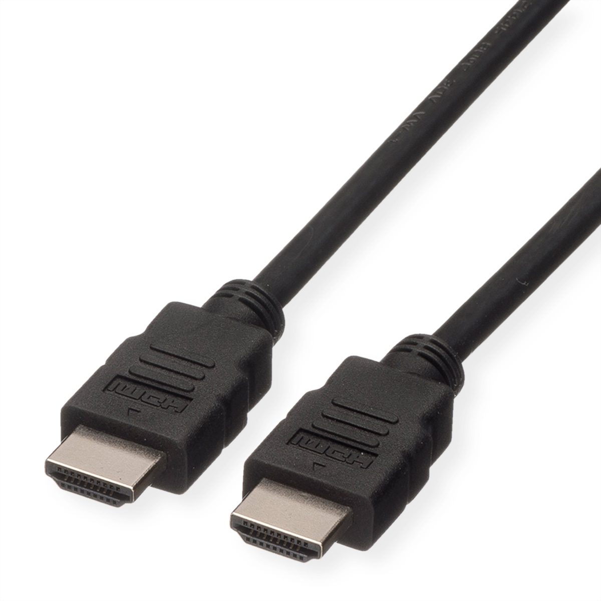 ROLINE Green - Highspeed - HDMI-Kabel mit Ethernet - HDMI männlich zu HDMI männlich - 1 m - abgeschirmt - Schwarz - unterstützt 4K 30 Hz (3840 x 2160)