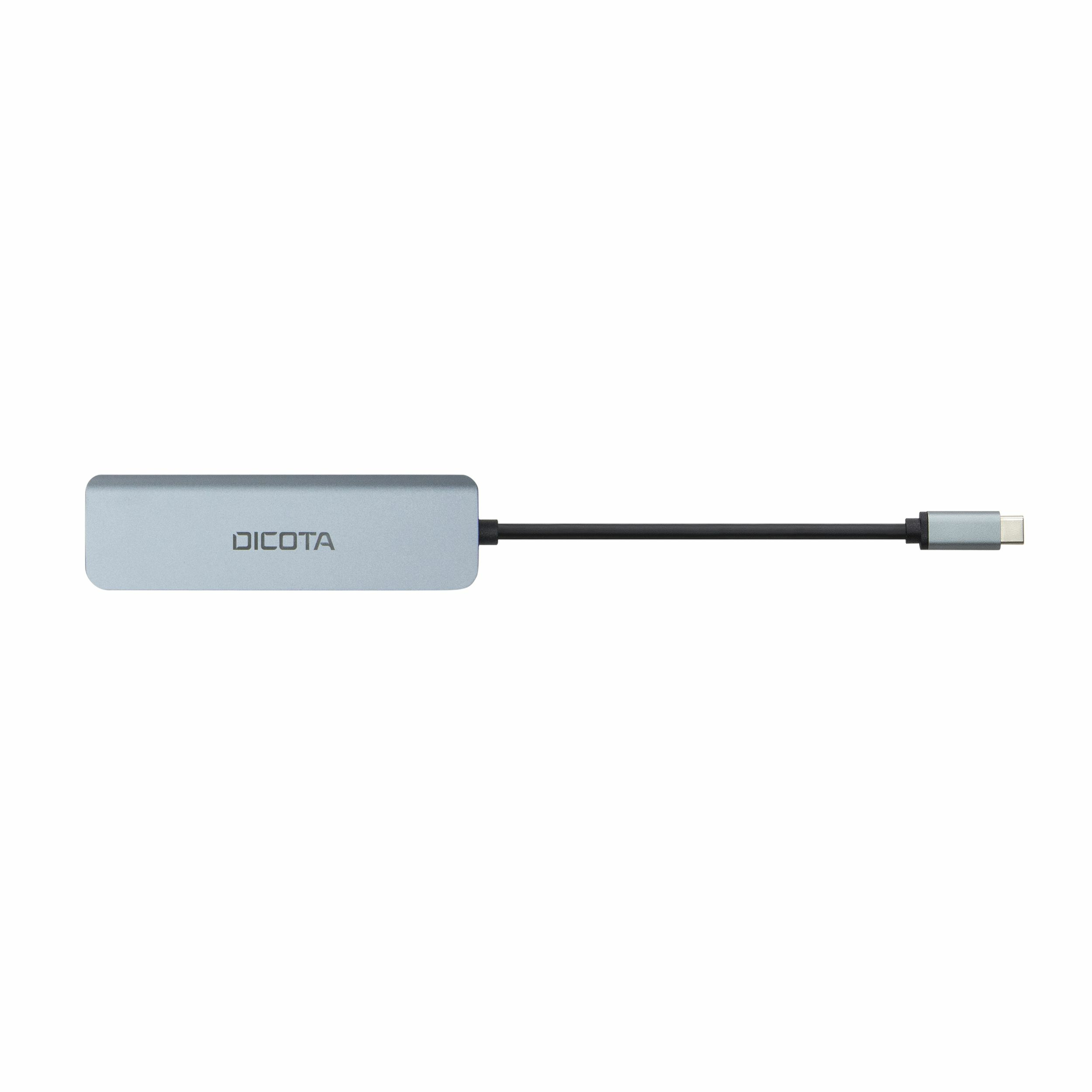 Dicota USB-C 5-in-1 Video Hub 4K PD 100W silver, Ansicht 4