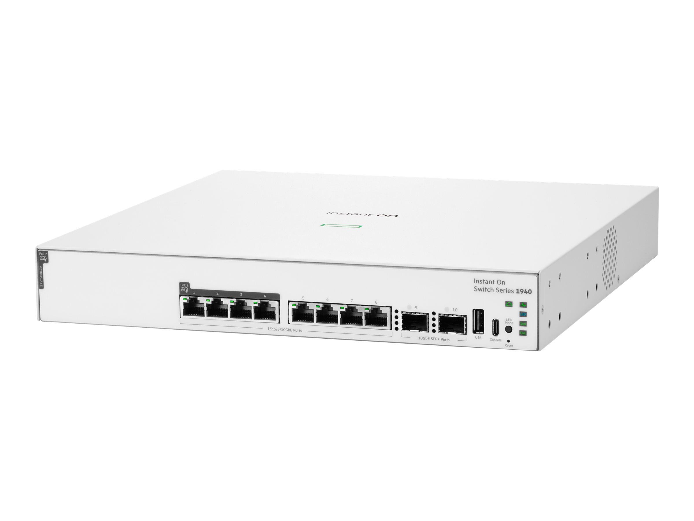 HPE Networking Instant On 1940 - Switch - L2+ - managed - 4 x 100/1000/2.5G/5G/10GBase-T + 4 x 100/1000/2.5G/5G/10G (PoE++)